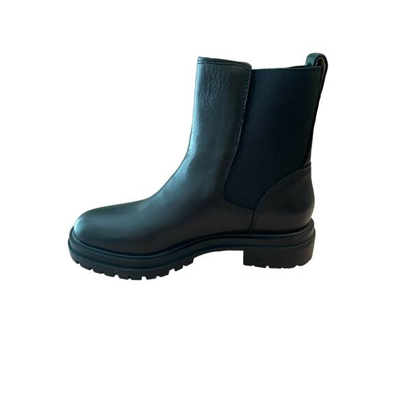 Madewell Gibson Chelsea Ankle Boot Leather Slip On Round Toe Black Size 6 - Picture 8 of 10